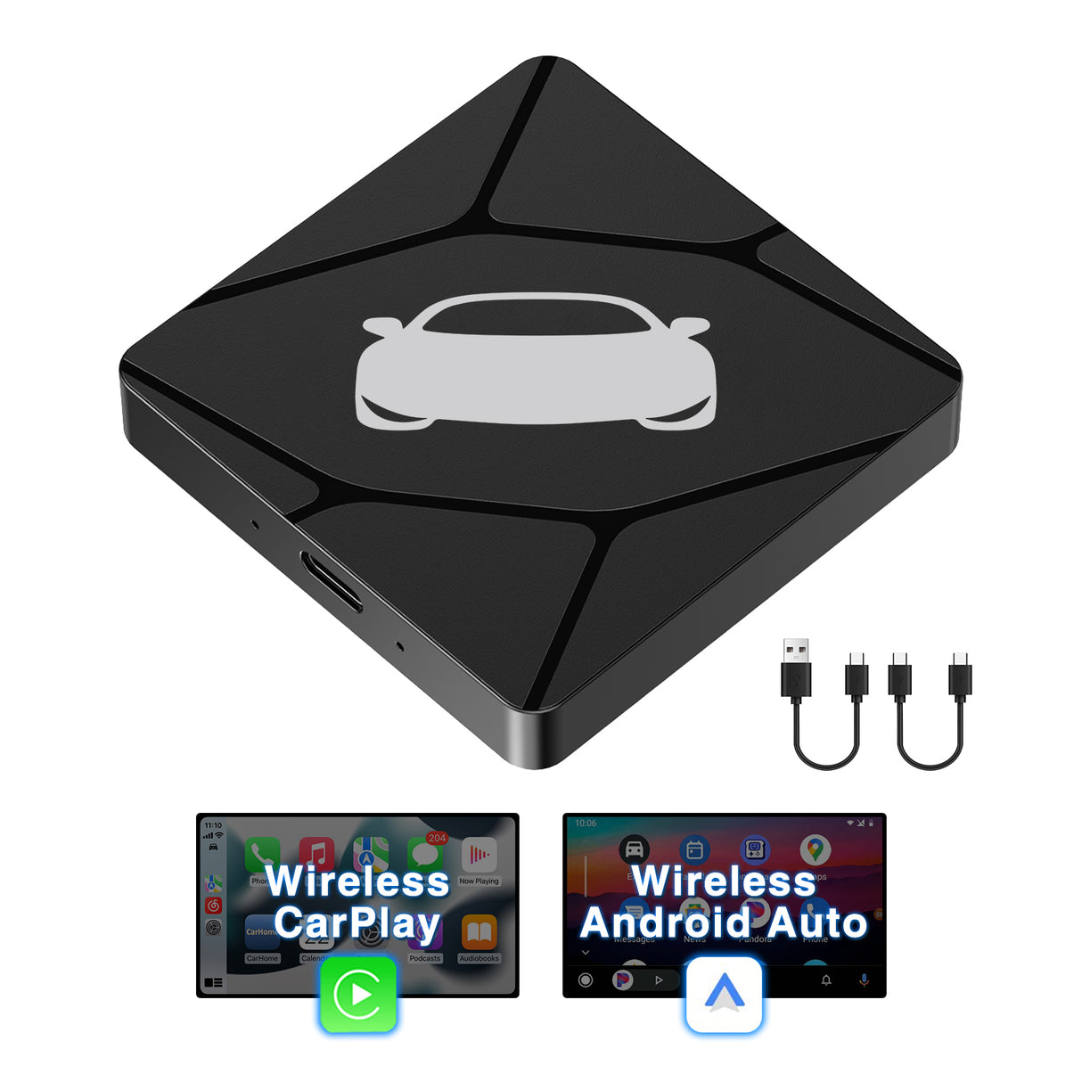 Wireless CarPlay/Android Auto Adapter for Vehicle with OEM Wired CarPlay/Android Auto