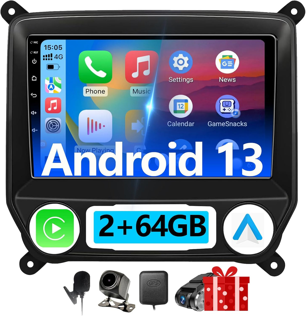 Android 13 Car Stereo for 2014-2018 Chevy Silverado & GMC Sierra