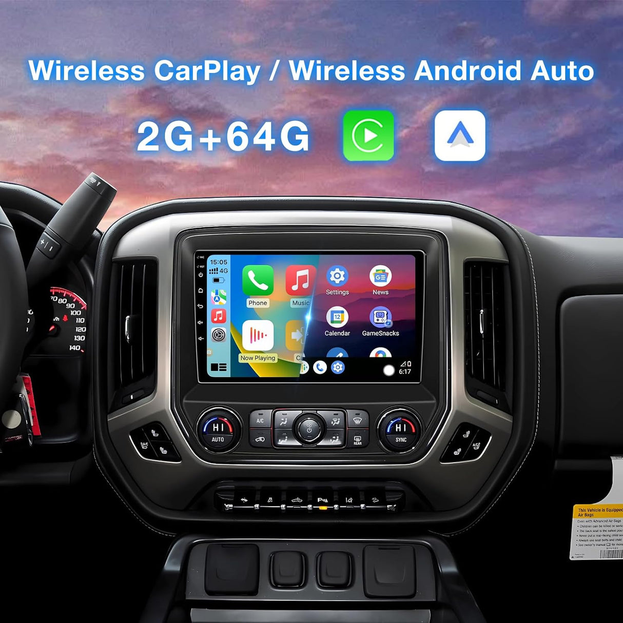 Android 13 Car Stereo for 2014-2018 Chevy Silverado & GMC Sierra