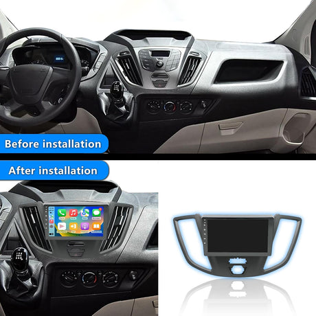 Android 13 Car Stereo for 2015-2018 Ford Transit  Supports Wireless CarPlay/Android Auto/Mirrorlink/Backup Camera