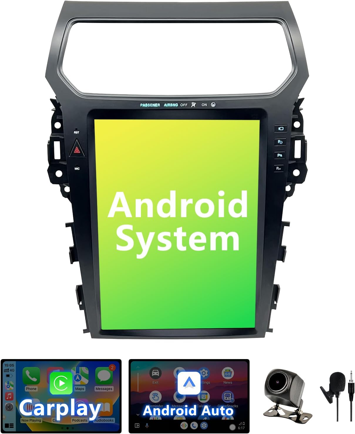 Android 13 Car Stereo for 2011-2019 Ford Explorer with Wireless CarPlay/Android Auto/ Backup Camera