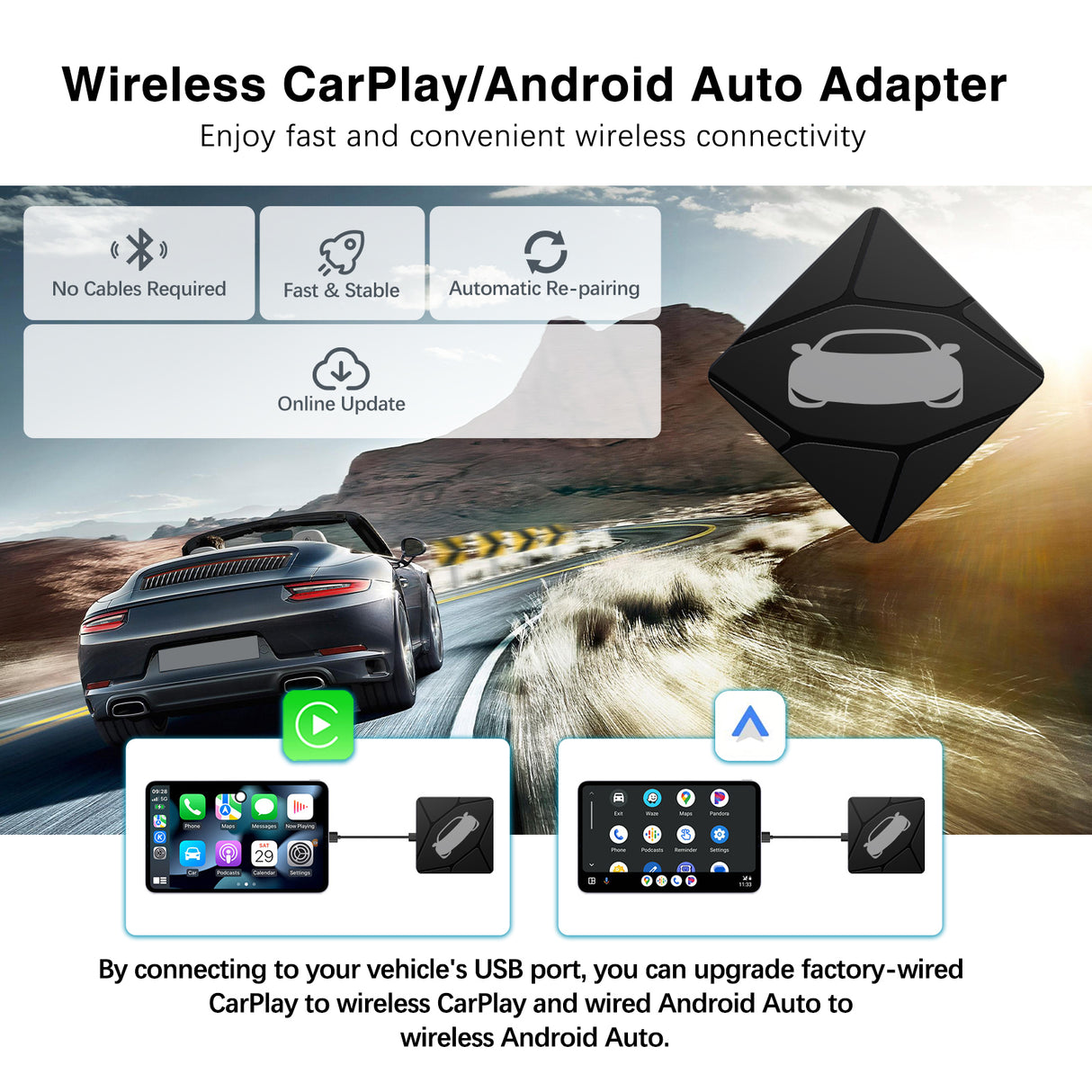 Wireless CarPlay Adapter for 2016-2021 Volkswagen Golf