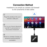 Wireless Android Auto Adapter for Vehicle with OEM Wired Android Auto