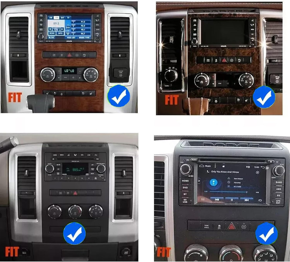 Android 13 Car Radio for 2013-2018 Dodge Ram 1500 2500 3500 Supports Wireless CarPlay/Android Auto