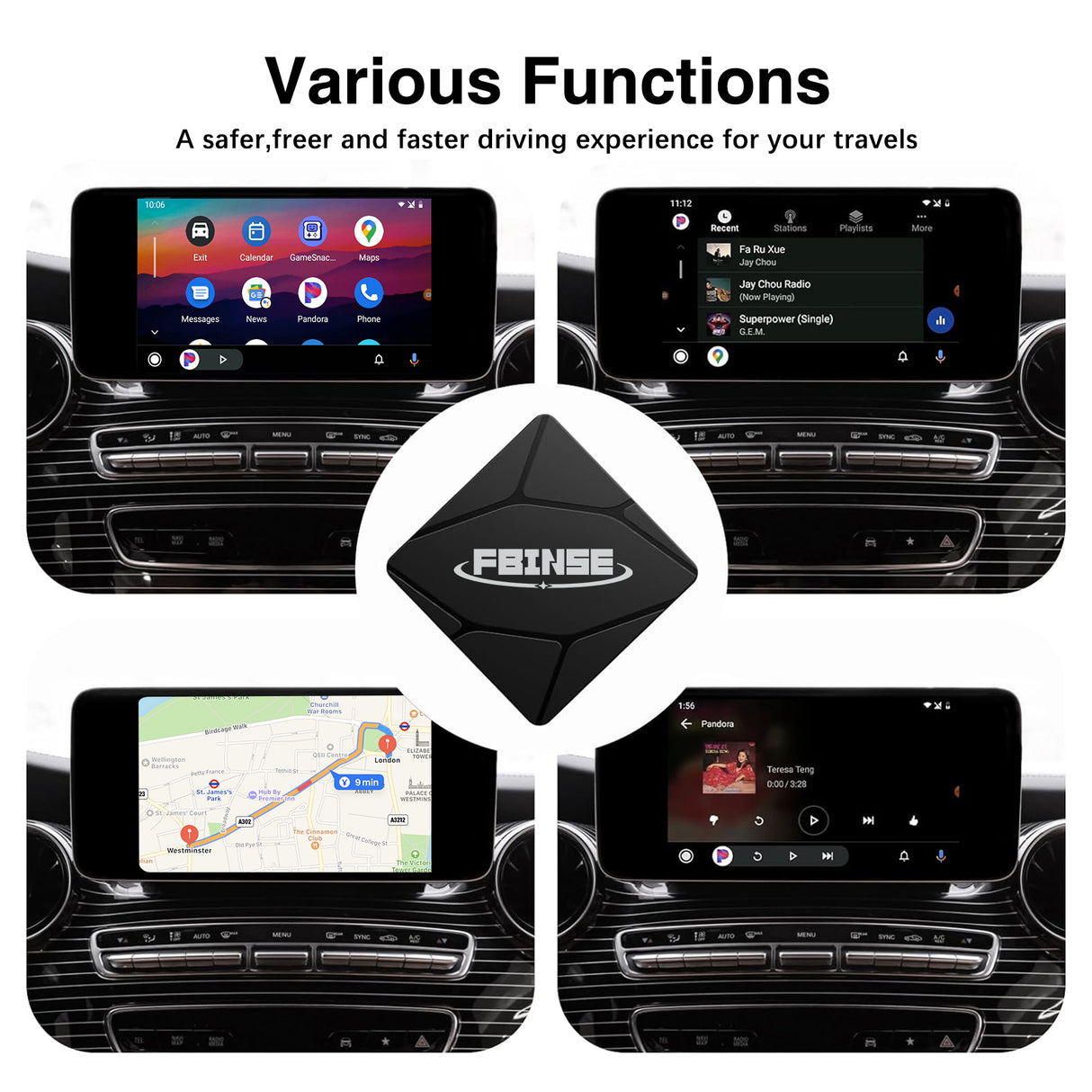 Wireless Android Auto Adapter for Vehicle with OEM Wired Android Auto