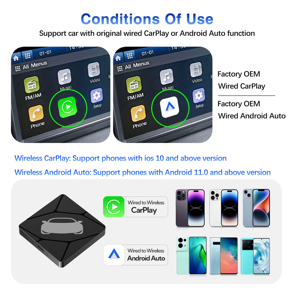 Wireless CarPlay Adapter for 2016-2021 Volkswagen Golf