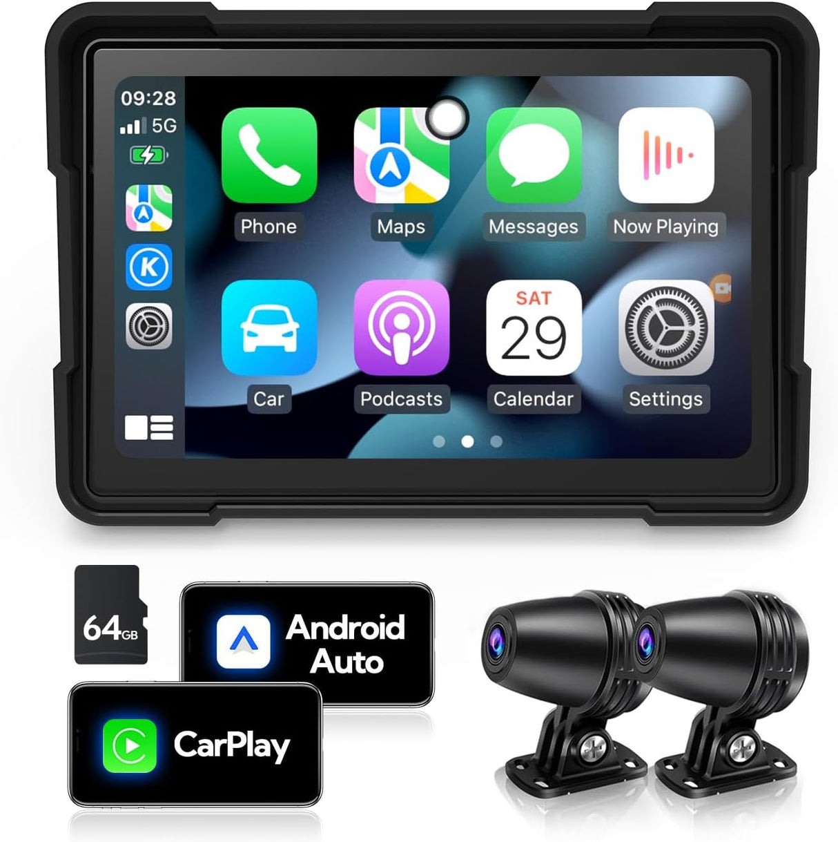 Motorcycle CarPlay Touchsreen with DVR