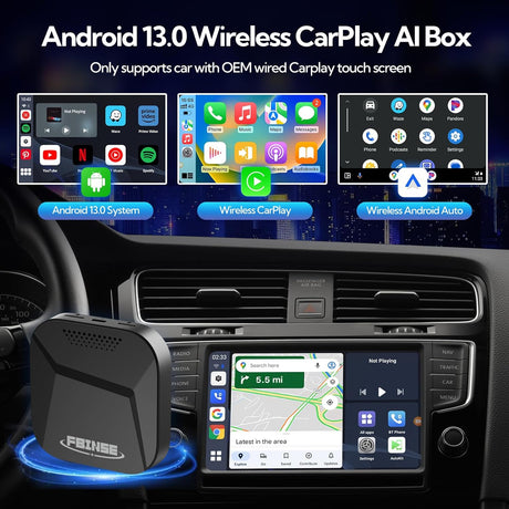 CarPlay AI Box For Car with Wired CarPlay/Android Auto