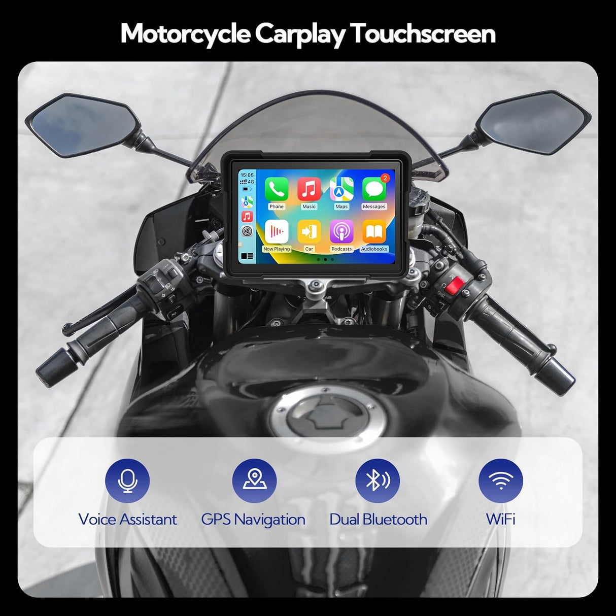 Motorcycle CarPlay/Android Auto Touchscreen