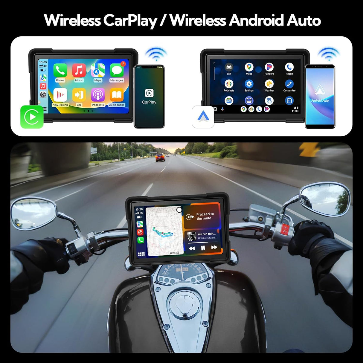 Motorcycle CarPlay/Android Auto Touchscreen