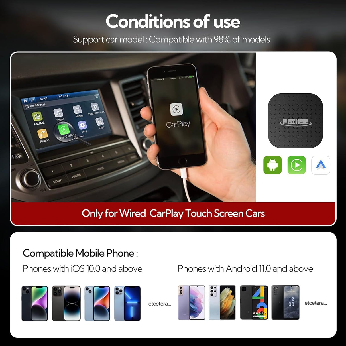 CarPlay AI Box Supports Original Vehicles with Wired CarPlay