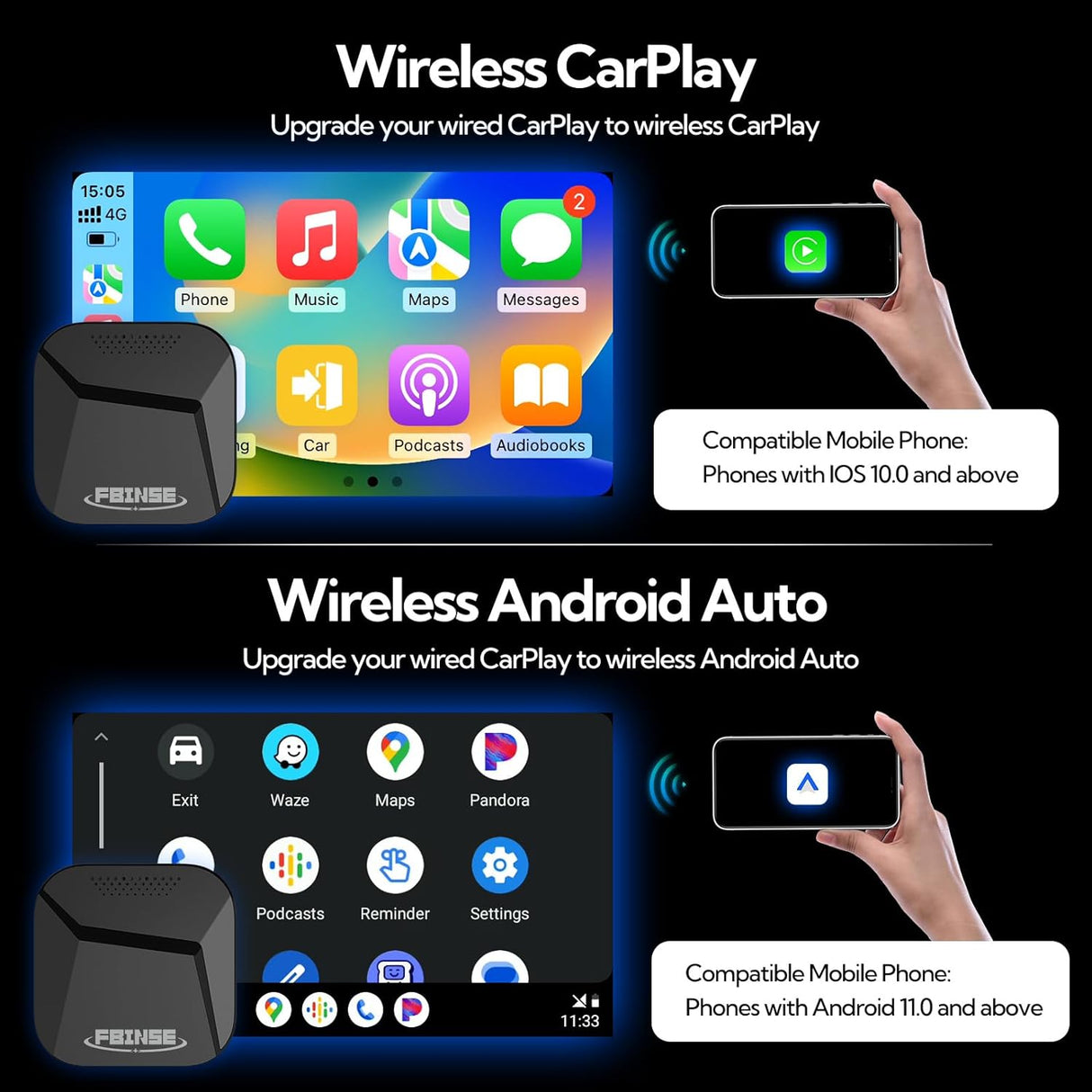 Android 13 Car Streaming Box for Toyota Tundra 2020-2024